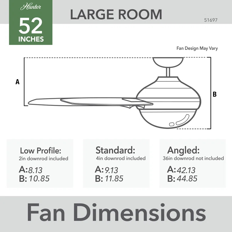 52" Zayden 5 - Blade Ceiling Fan With Lights and Remote
