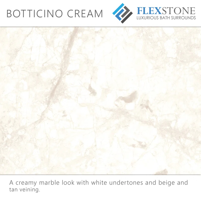 FlexStone 60"L x 30"W Single Threshold Alcove Shower Base with Right-Hand Drain