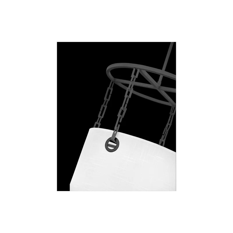 Tribeca 6 - Light Shaded Drum Chandelier