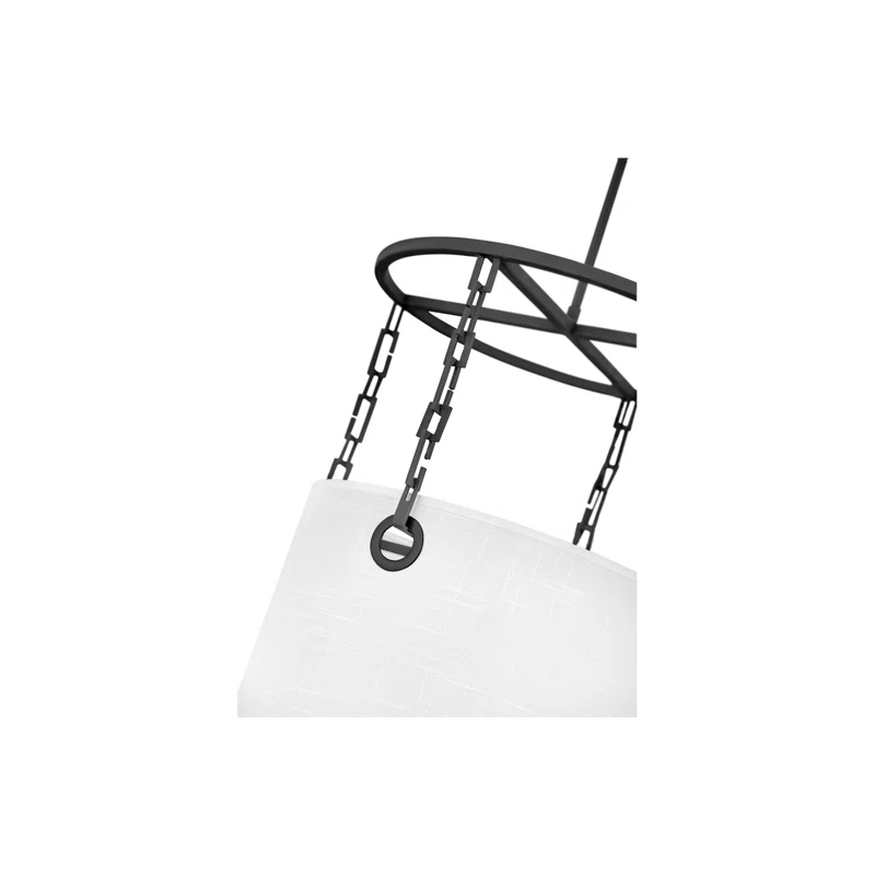 Tribeca 6 - Light Shaded Drum Chandelier