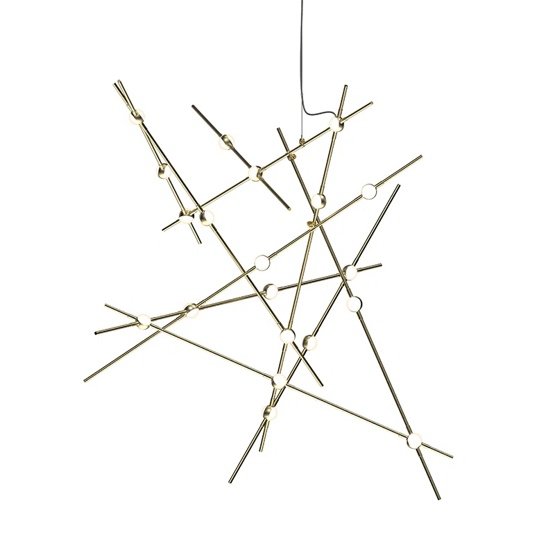 Constellation 20 - Light Dimmable LED Sputnik Modern Linear Chandelier