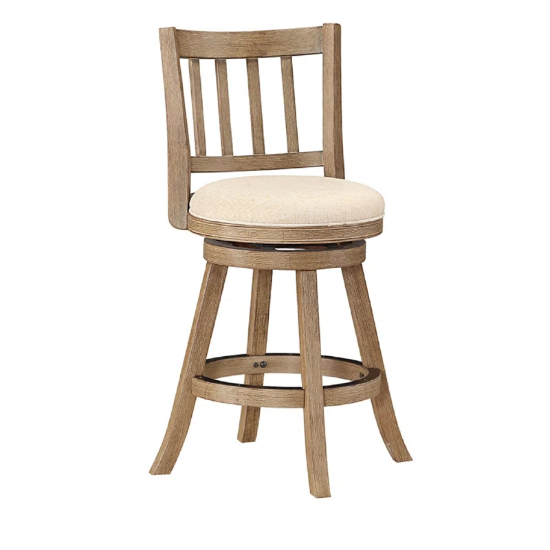Swivel Solid Wood Counter Stool