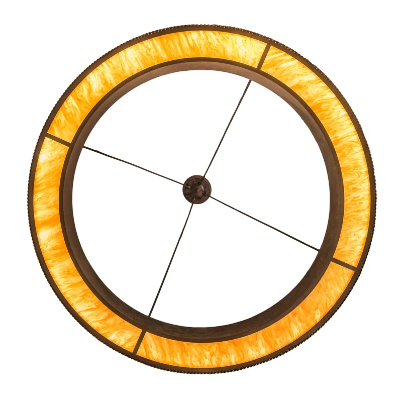 Rustic Lodge Idalight LED Drum Chandelier