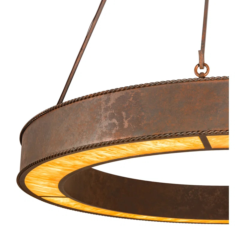 Rustic Lodge Idalight LED Drum Chandelier