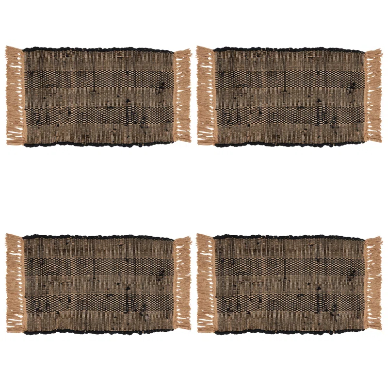 Cotton Striped Rectangle Placemat (Set of 4)