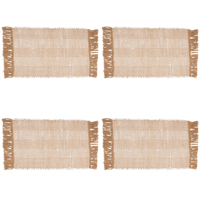 Cotton Striped Rectangle Placemat (Set of 4)