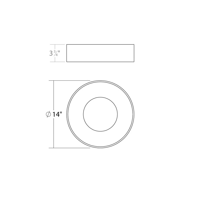 Ilios Acrylic LED Flush Mount