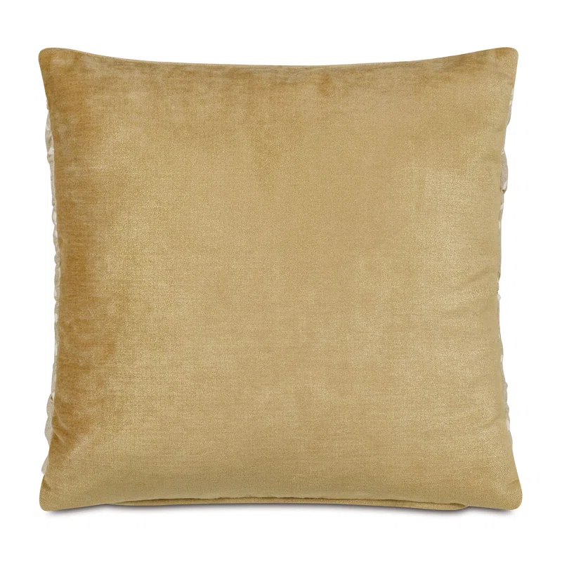 Luxurious Square Embroidered Velvet Throw Pillow with Zipper Closure