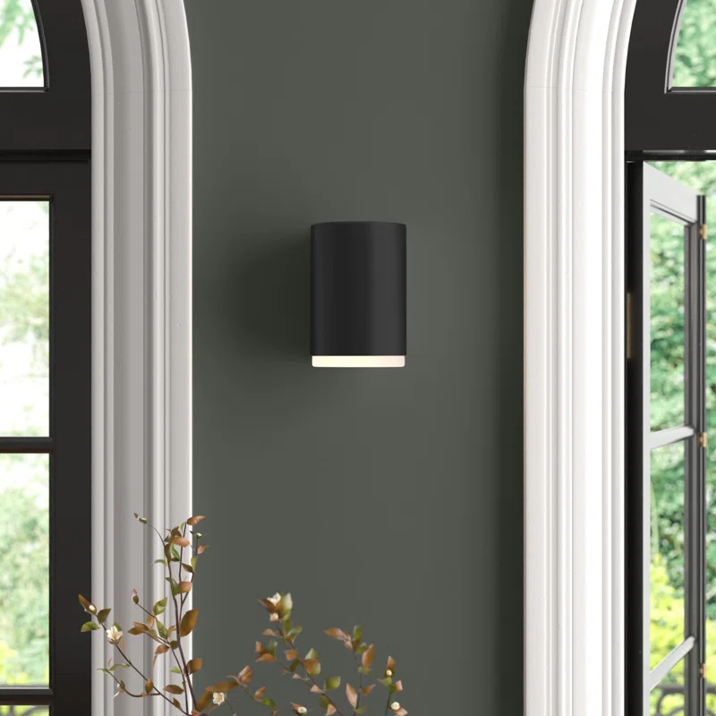 Fitzgerald Single Light Steel Dimmable Flush Mounted Sconce