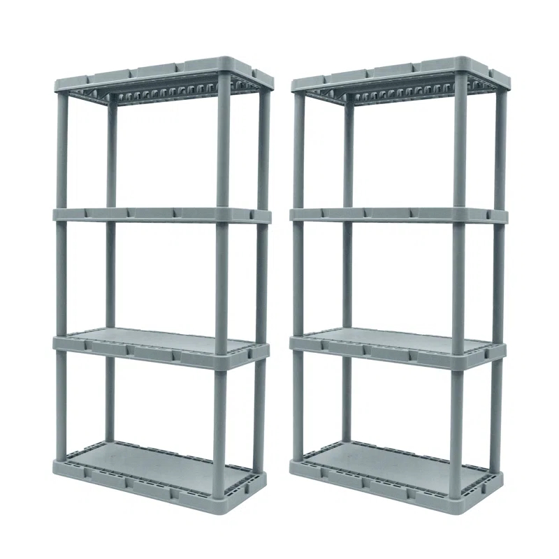 Gracious Living 12'' W Plastic Shelving Unit (Set of 2)