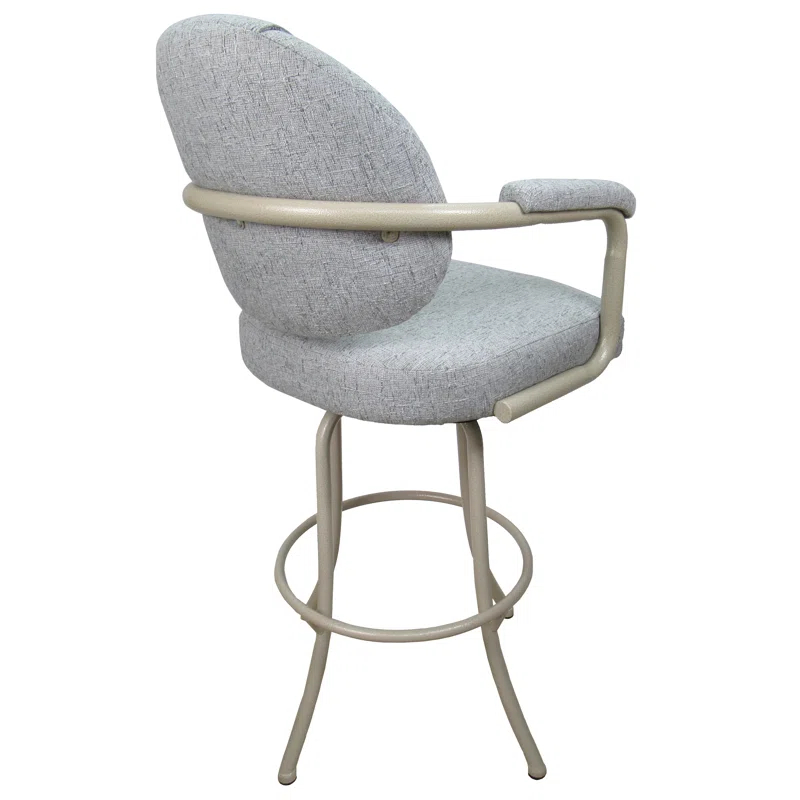 Tobias Designs Custom Metal Bar Stools Swivel Upholstered Counter Stool