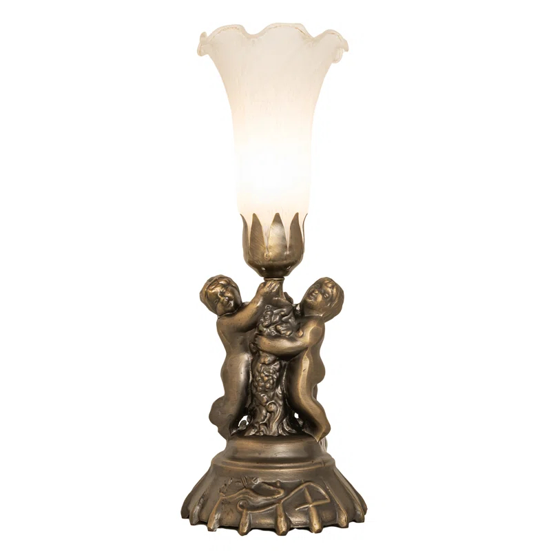 Meyda Tiffany - 11031 - One Light Mini Lamp - Twin Cherub - Antique Copper