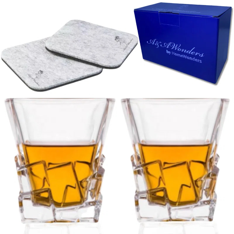 A&A Wonders 10oz. Whiskey Glass Set (Set of 2)