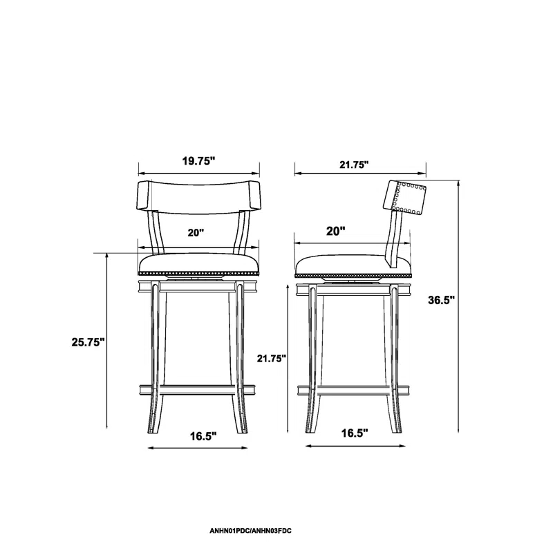 Hanover Solid Rubber Wood Swivel Counter And Bar Stool
