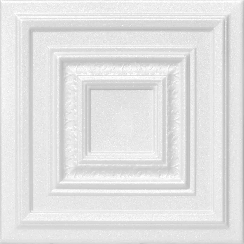 Chestnut Grove 1.6 ft. x 1.6 ft. Polystyrene Glue-up Ceiling Tile (Set of 96)