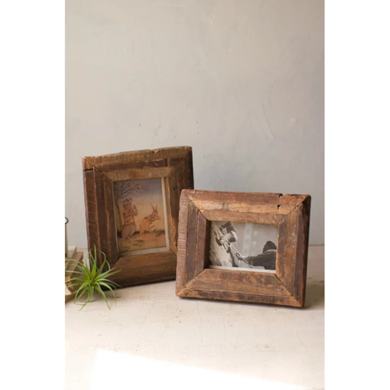 Brown Wood Matte Picture Frame (Set of 2)