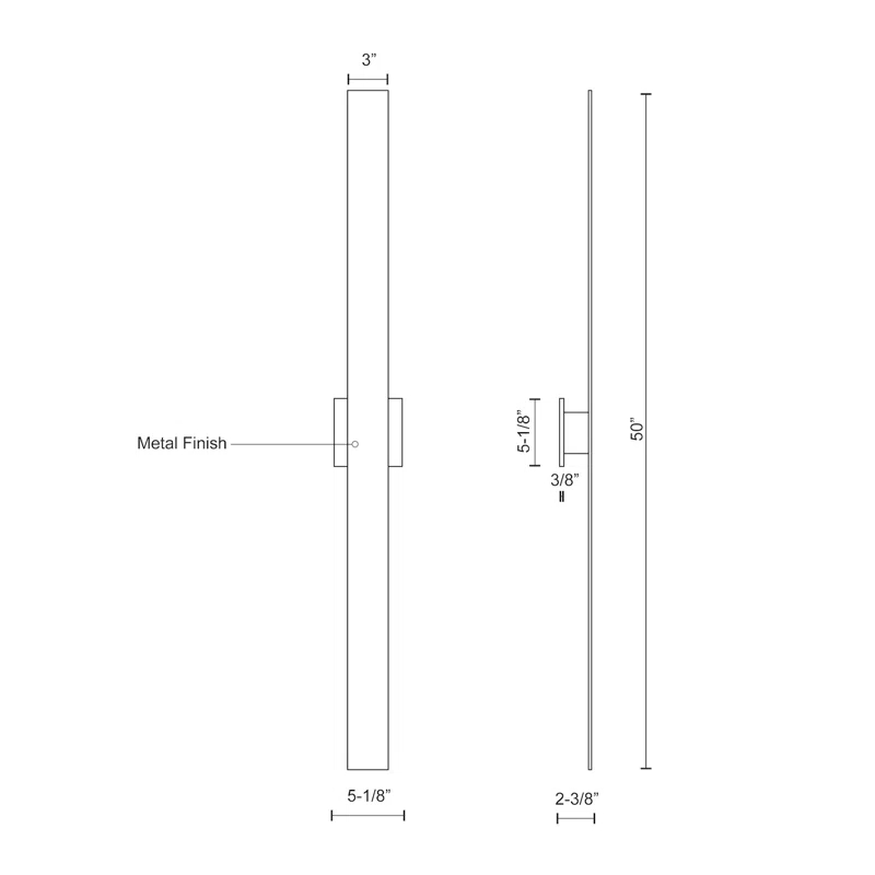 Vesta Aluminum LED Wallchiere