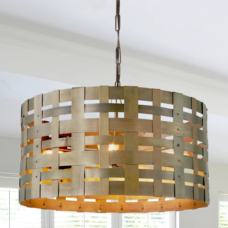 Capital Lighting 4 - Light Dimmable Drum Chandelier