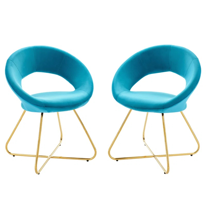 Modway Nouvelle Upholstered Fabric Dining Chair Set of 2