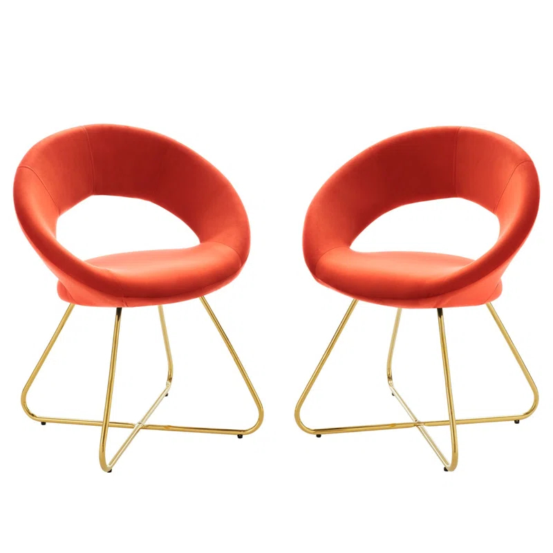 Modway Modway Nouvelle Upholstered Fabric Dining Chair Set of 2