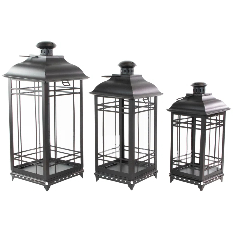 Distressed Mission Style Candle Lanterns