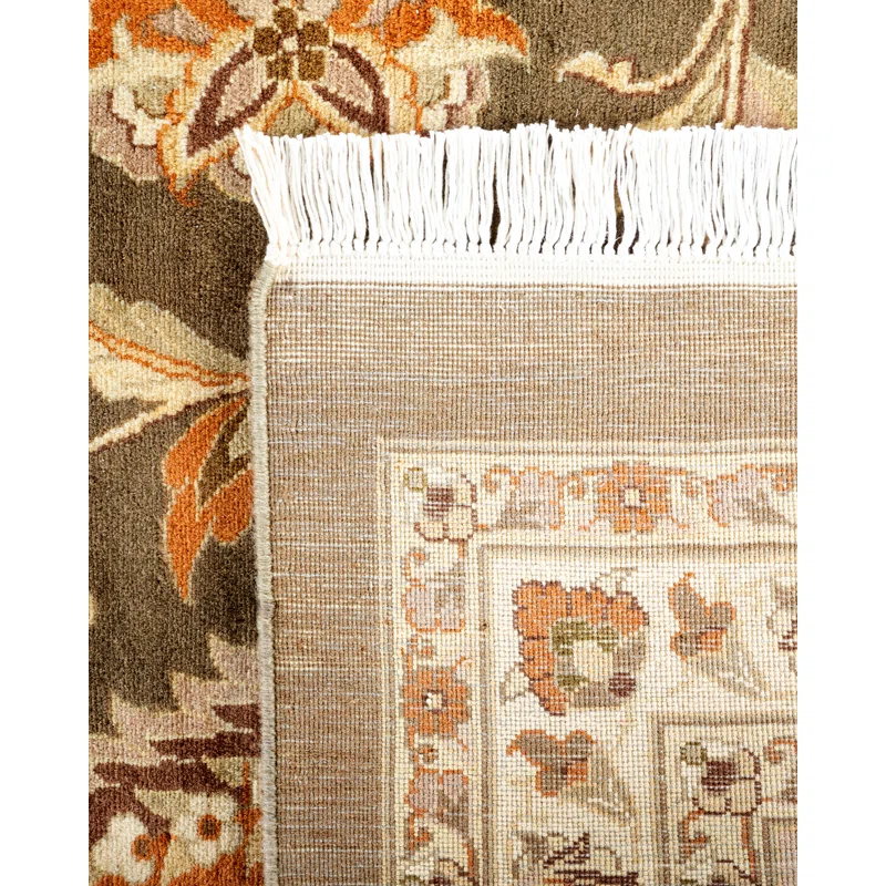 Mogul Collection Hand-Knotted Wool Traditional Area Rug 12' x 15'