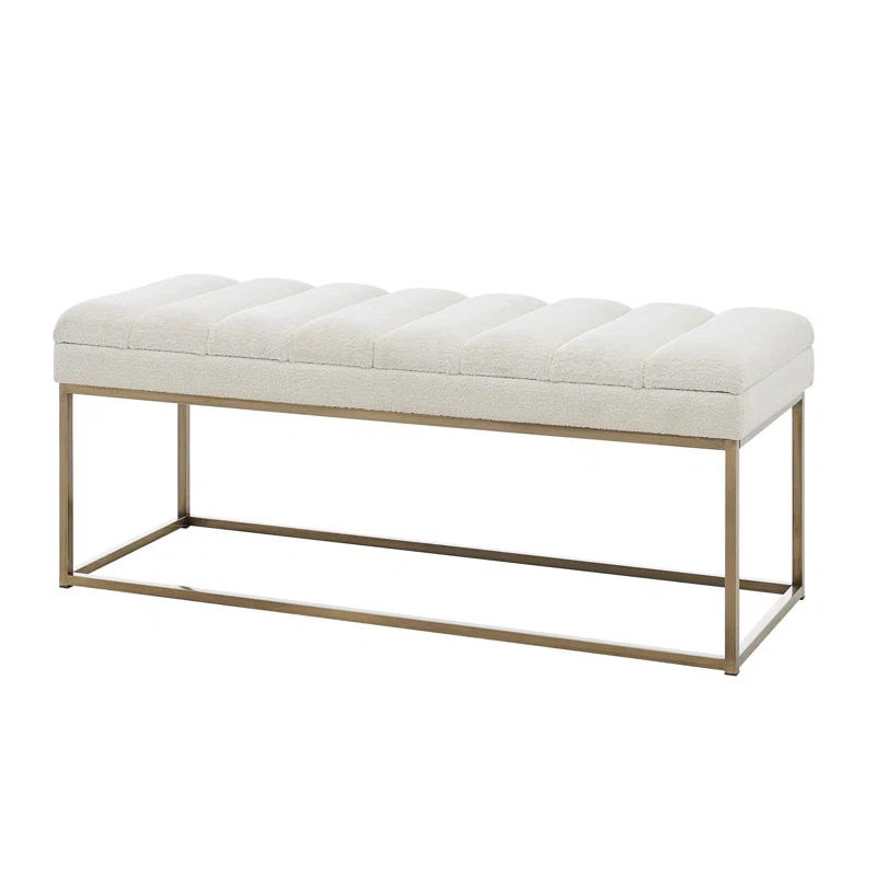 Everly Quinn Georgenia Polyester Upholstered Bench