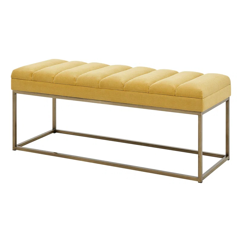 Everly Quinn Georgenia Polyester Upholstered Bench