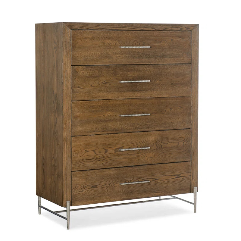 5 Drawer 44" W Solid Wood Chest