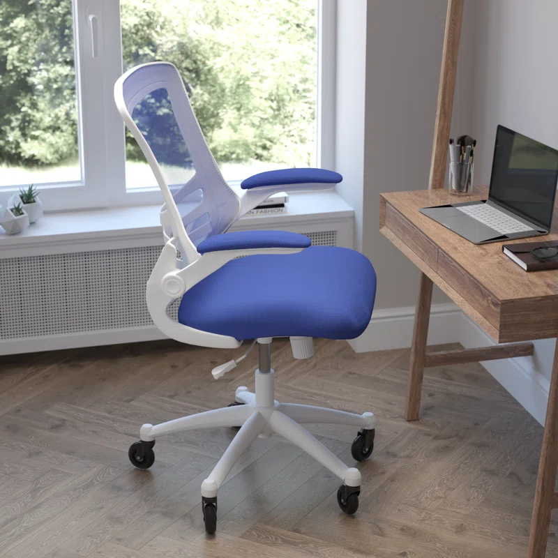 Flash Furniture Regent Park Ergonomic Swivel Task Chair with Roller Wheels & Flip Up Arms