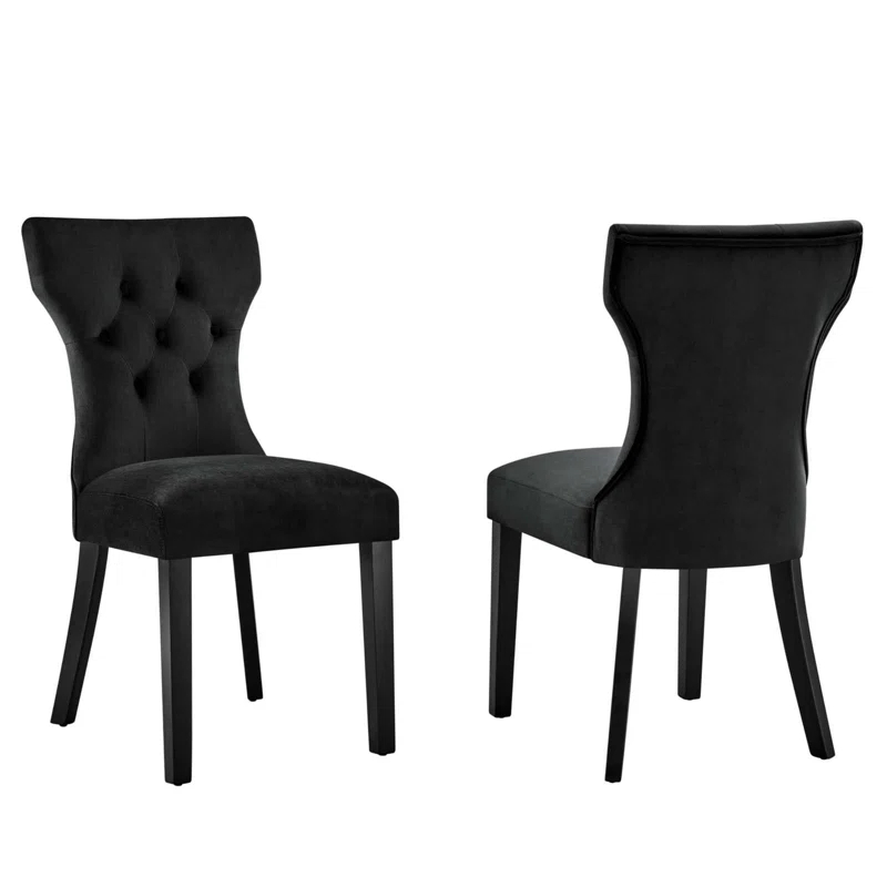 Modway Silhouette Performance Velvet Dining Chairs by Modway (Set of 2)