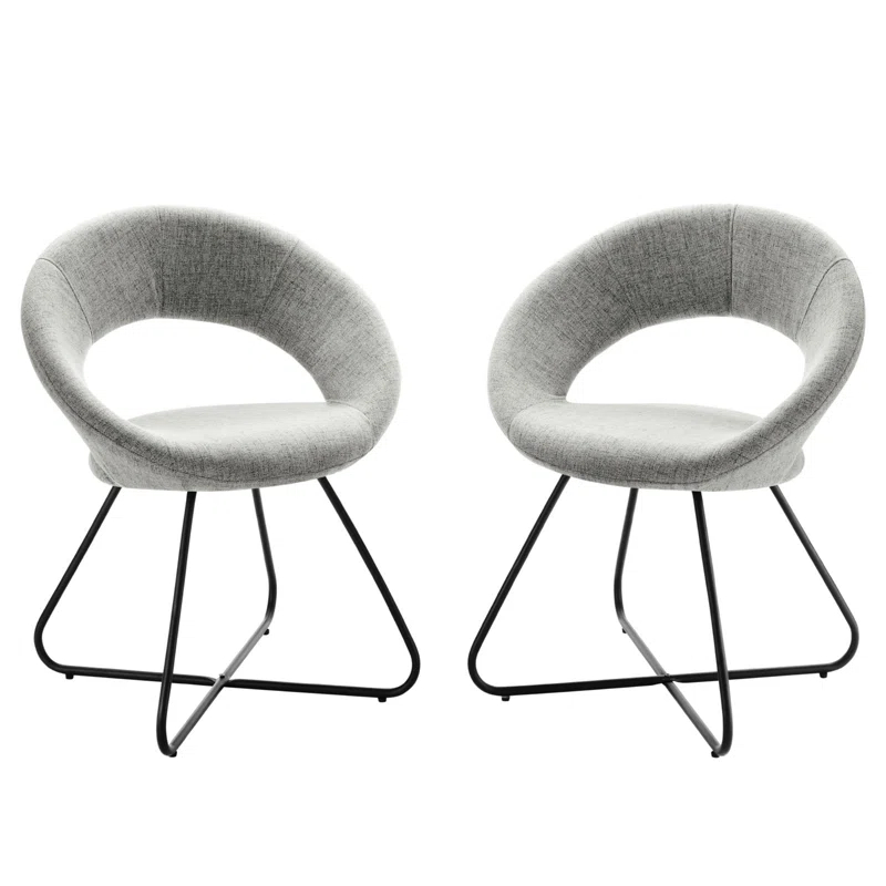 Modway Modway Nouvelle Upholstered Fabric Dining Chair Set of 2