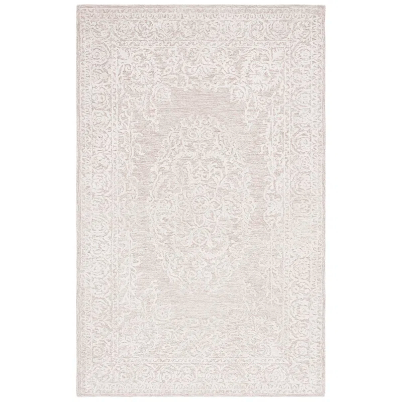 Bungalow Rose Precious Hand Tufted 60% Wool, 20% Bamboo Silk, 20% Cotton With Cotton Backing Oriental Rug