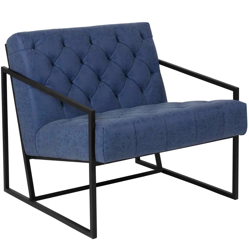 Flash Furniture Hercules Madison Bomber Jacket LeatherSoft Tufted Lounge Chair