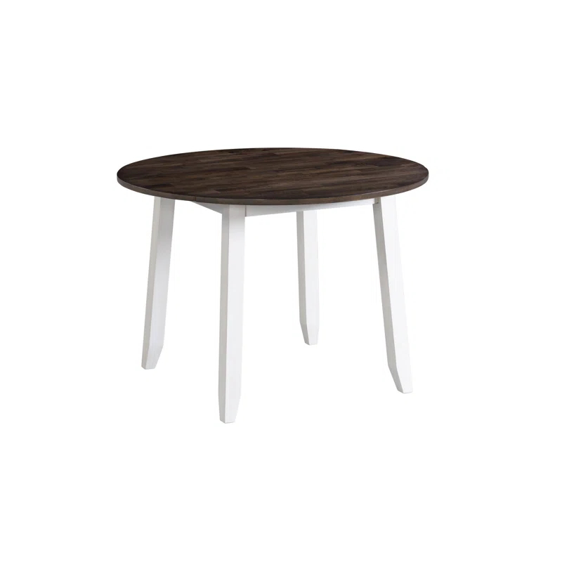 Red Barrel Studio® Clowie Extendable Round Solid Wood Dining Table