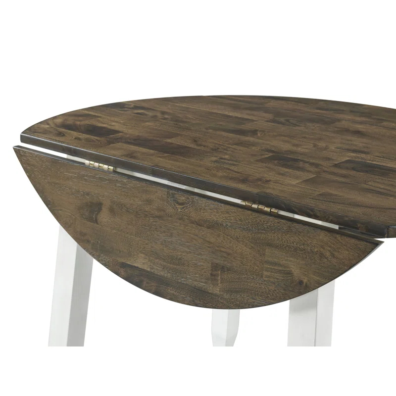 Red Barrel Studio® Boneta Extendable Round Solid Wood Dining Table