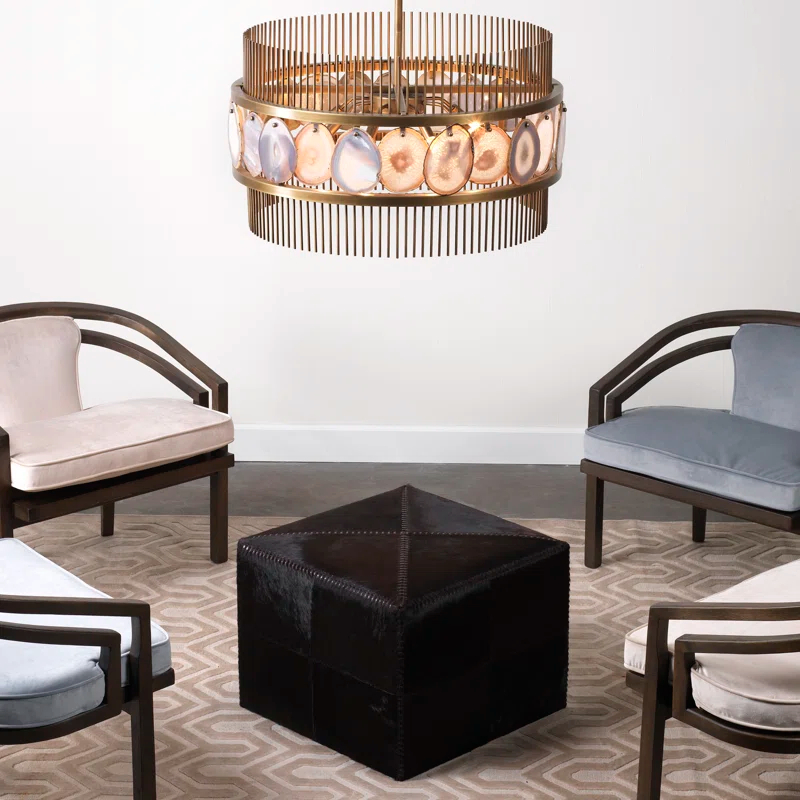 Leather Pouf