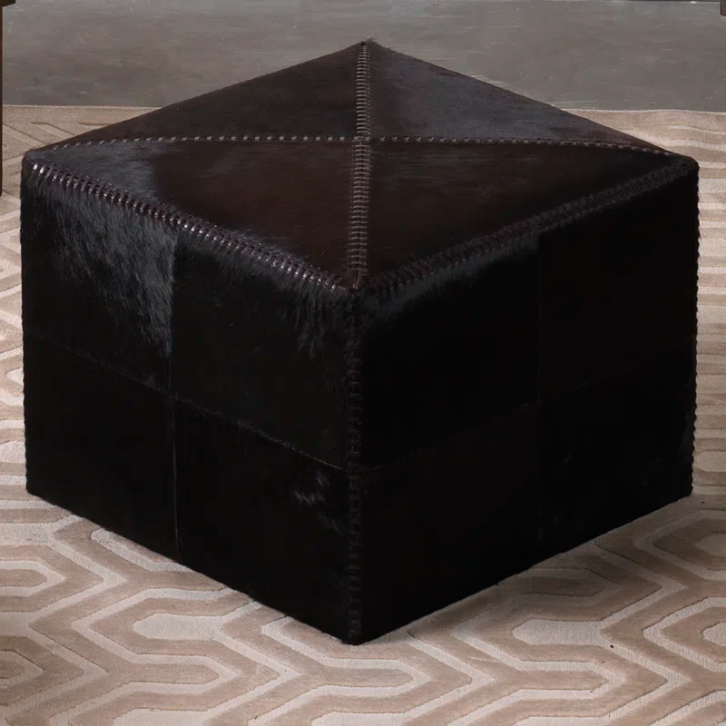 Leather Pouf