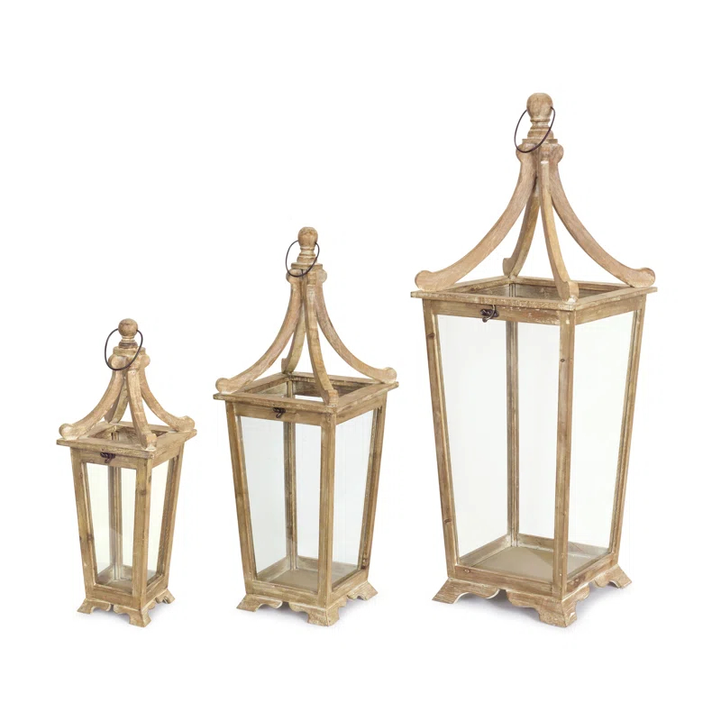 Melrose International 39.75'' H Floor Lantern (Set of 3)