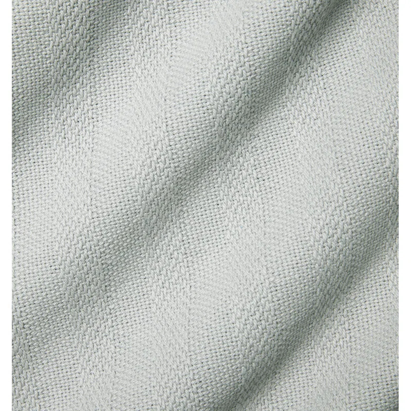 Tavira Striped King Cotton Blanket - Sophisticated Flint