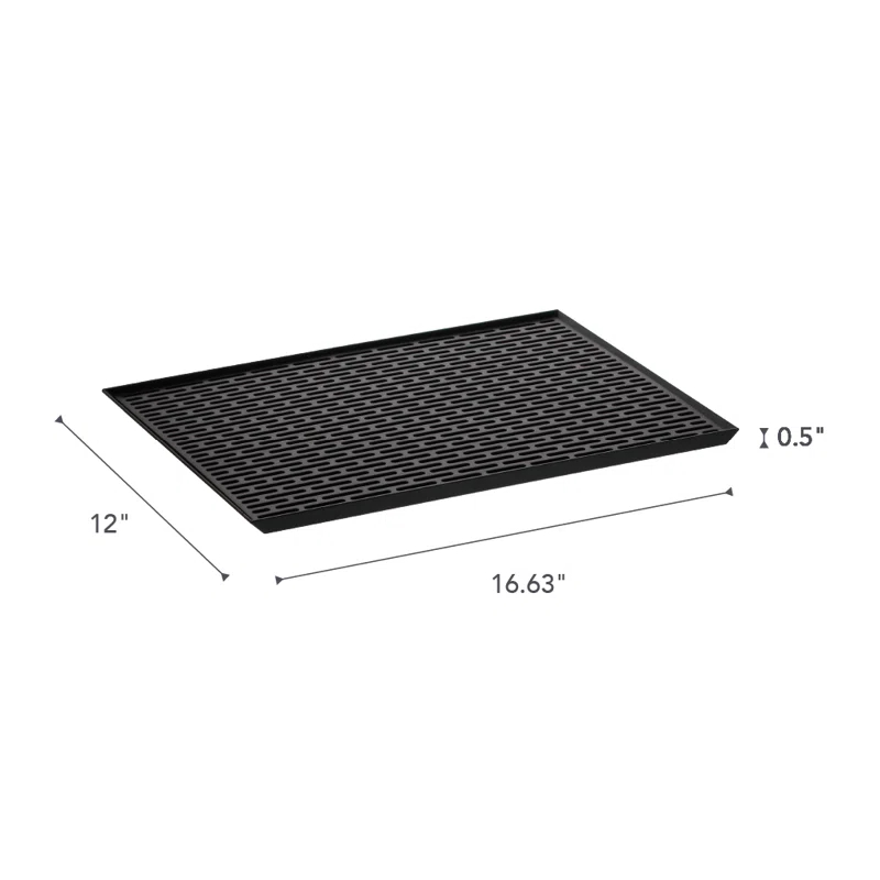 Yamazaki Home Yamazaki Home Sink-Side Draining Mat - Kitchen Dish Rack Tray Drainer, Plastic