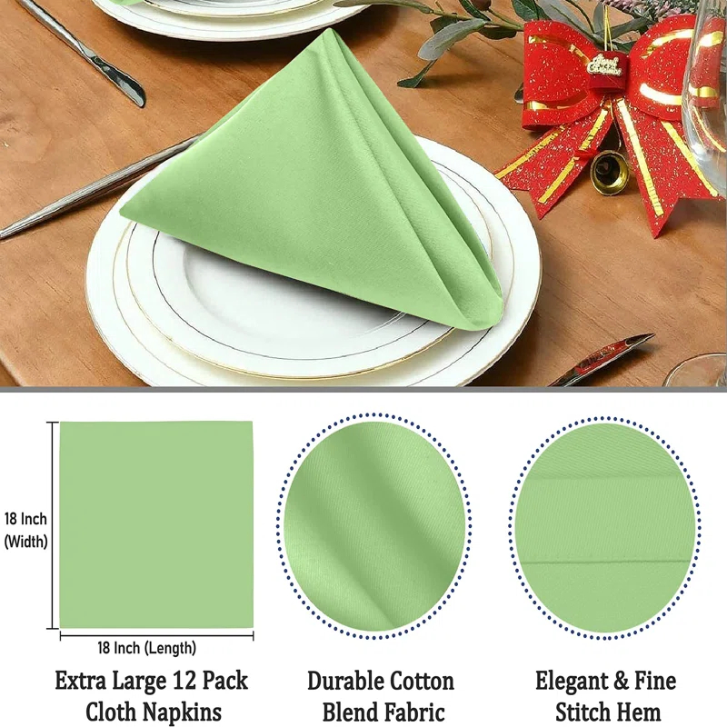 Poly Cotton Enrich Twill Cloth Napkins (Set of 12)