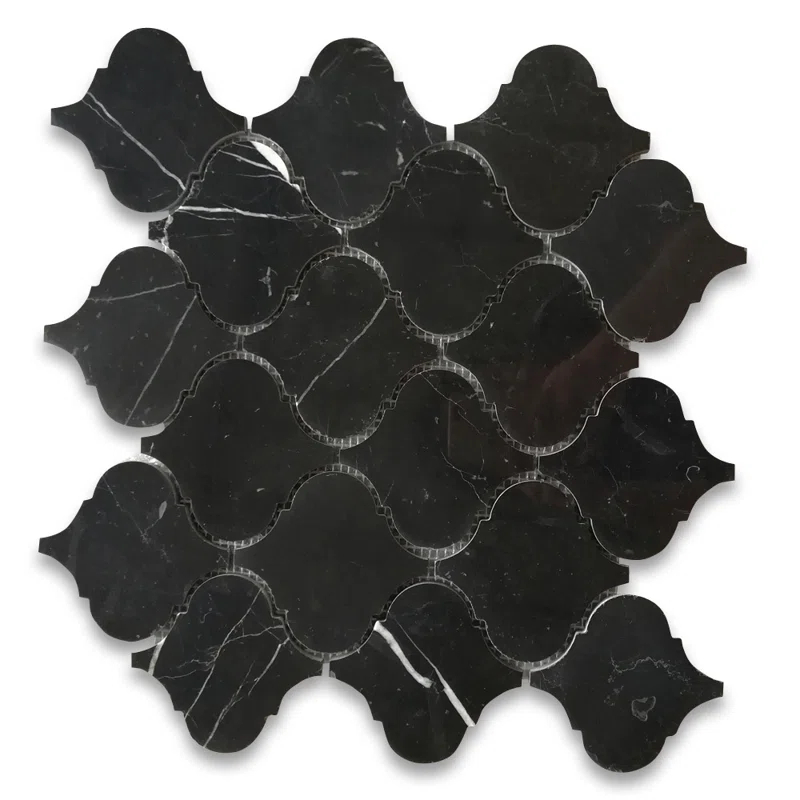 12" x 11" Marble Arabesque Mosaic Wall & Floor Tile