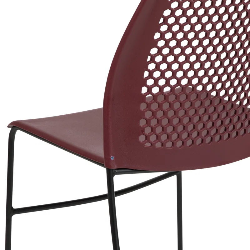 Flash Furniture Antonia 661 lb. Capacity Stack Chair with Air-Vent Back and Powder Coated Sled Base