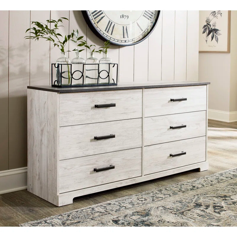 Loon Peak® Keicha Two Toned 6 Drawer Dresser