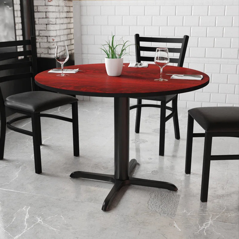 Flash Furniture Carrus Round Laminate Table Top with Height Table Base
