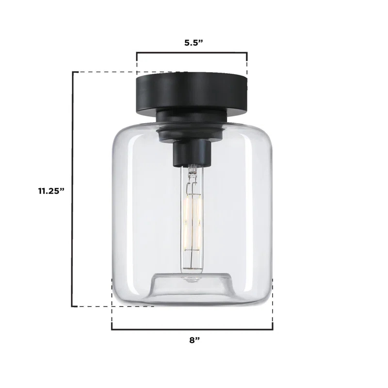 Judd Glass Semi Flush Mount