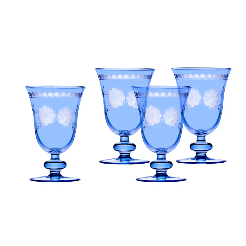 Celosia Baby Blue Goblet 10 oz (Set of 4)