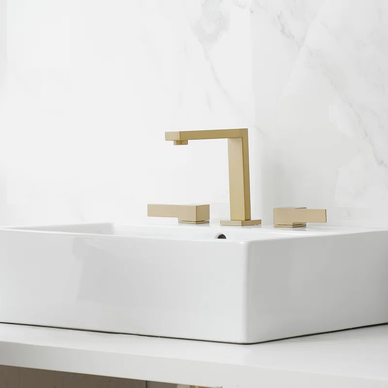 Widespread Single-handle Bathroom Faucet with Drain Assembly