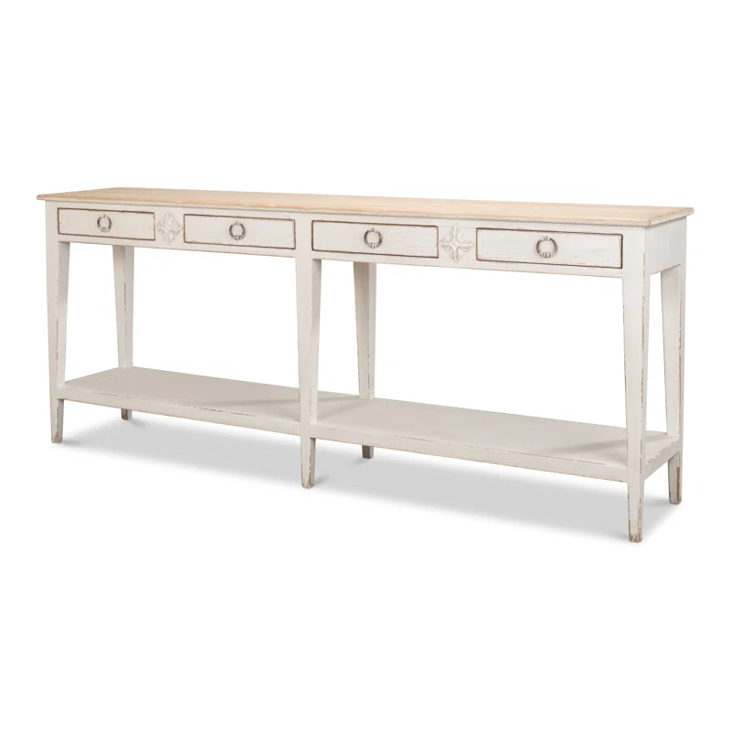Sarreid Ltd Provincial 85'' Solid Wood Console Table